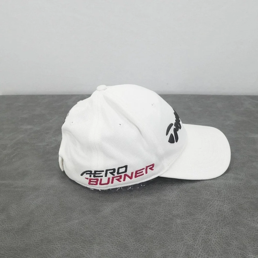TaylorMade R15 AeroBurner Hat White Adjustable‎ Golf Strapback Performance Cap